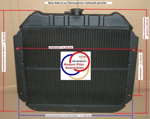 Kühler Wasserkühler Ford Capri III , 2,3 L , Schalter, 01.78 - 12.82