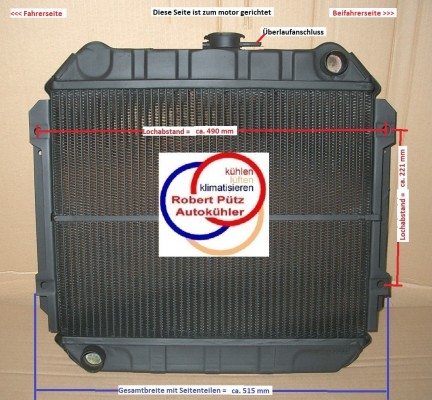 Kühler Wasserkühler NEU,  Ford Capri III , 2,8 L , Schalter, 11.79 - 08.87