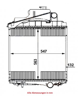 Kuehler, Wasserkuehler für John Deere