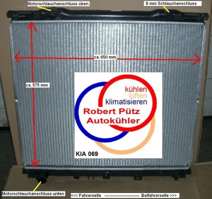 Kühler, Wasserkühler KIA Sorento (JC) ab 2002, Schaltgetriebe