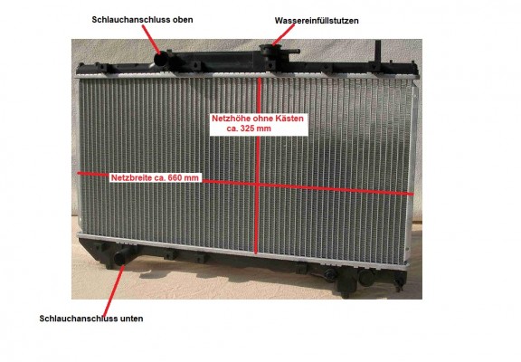 Kühler, Wasserkühler, Toyota Carina E (T19 / AT 190) 1,6 L,GLI