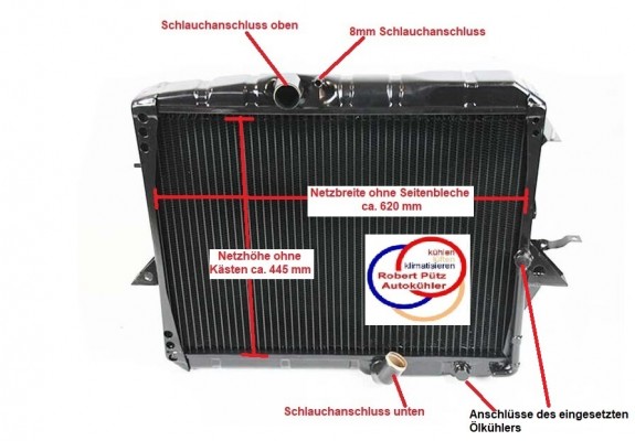 Wasserkühler NEU, Kühler NEU, MERCEDES Gullwing 300 SL a. Flügeltürer, W198 & R198