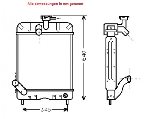 Kuehler, Wasserkuehler für Massey Fergunson