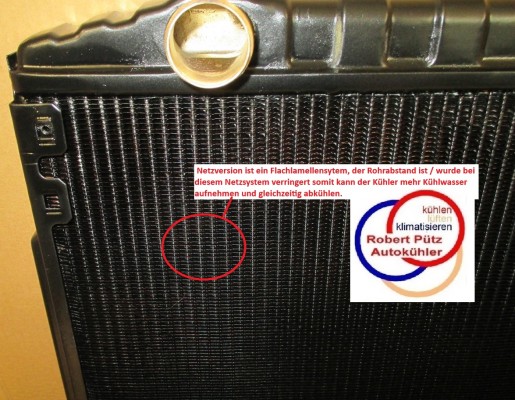 Kühler Überholung / Leistungsverbessert Netzerneuerung, Wasserkühler, Mercedes Benz W116, 350 & 450 SE, SEL, ATM