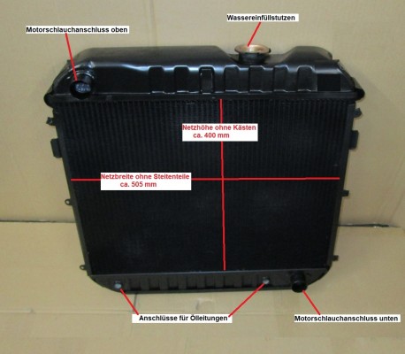 Kühlerüberholung, Netzerneuerung, Instandsetzung, Kühler, Opel Diplomat B V8 Automatik, 1302086