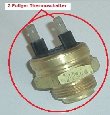 Thermoschalter / Temperaturschalter 85°/80° mit M22*1,5 Gewinde / 2 Polig