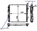 Kühler Wasserkühler, Mercedes, VARIO, 613, 614,, 813, 814, Diesel
