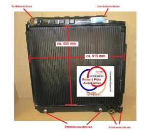 Kühler Überholung, Netzerneuerung, Wasserkühler Mercedes Benz W116, 300 SD, Turbodiesel, 1165012401