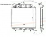 Kühler Wasserkühler, Mercedes MB 100, 2,4 L
