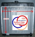 Kühler, Mercedes, W123, S123, C123, 200 er -  300 er,  Schalter ohne Klima