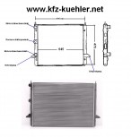 KÜHLER, Wasserkühler, Ford Galaxy, VW Sharan, teilw. SEAT