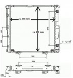 Wasserkühler Kühler, Mercedes W124, W201, S124, C124, 2,0-2,3 Benziner, Man.