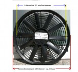 Lüfter, 12V Universal E-Hochleistungslüfter, (310 mm) Drückend