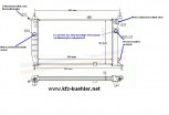 KÜHLER, Wasserkühler, Opel Astra F Kühler, mit Klima & Schaltget