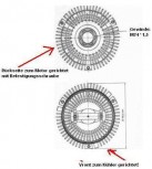 Lüfterkupplung, Viscolüfter BEHR, Dreiloch, BMW, E36, E34, TDS,