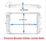 Kühler, Wasserkühler, (Rechts), Porsche Boxster, Porsche 911