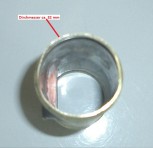 Adapterflansch 32mm mit M22*1,5 Gewinde