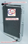 Vollaluminium KÜHLER, ALU Wasserkühler verschweißt, Audi, 80, 90, Coupe, Cabriolet, Schaltgetriebe