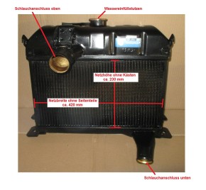 Kühler Neuaufbau, Wasserkühler Netzerneuerung mit Standardnetz, DKW 1000, DKW, DKW Munga