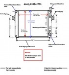 Kühler, Wasserkühler, Jeep Grand Cherokee, 4,7L V8, ab 08.2000-