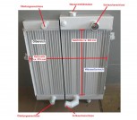 Perkins Vollaluminium - Wasser- Ölkühler / Kombikühlerl NEUAUFBAU