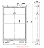 Kühler, Wasserkühler, Radiator, FENDT Farmer, 300, 311, 312, 511 C, 512 C
