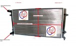 KÜHLER, Wasserkühler, VW Golf 5, VW Touran, Audi A3, mit Klima