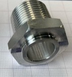 Aluminium Schweißgewinde in M22*1,5 (metrisch 22mm mit 1,5 mm Steigung)