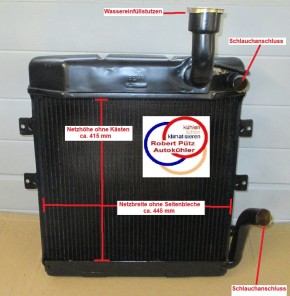 Kühler Überholung, Netzerneuerung (70mm) Wasserkühler Mercedes Adenauer, Mercedes W186, W189, Adenauer 300, 300b, 300c, 300d, CD