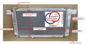 Neuer KÜHLER / Wasserkühler Vollaluminium, Mercedes, R129, W129, 280 SL, 300 SL, 320 SL