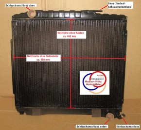 Kühler Überholung / Netzerneuerung (ST), Wasserkühler, Mercedes Benz W116, 350 & 450 SE, SEL, Schaltgetriebe