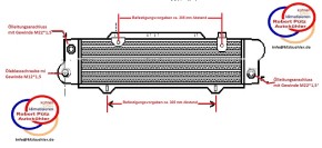 Mercedes Benz Ölkühler Motorölkühler W108, W109 zu 1081800065 & 1081800265 