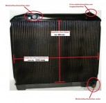 Mercedes, W113, 230 SL, 250 SL, 280 SL, Pagode, Schaltgetriebe, Wasserkühler LV Netzerneuerung, Kühler Überholung des Altkühlers - 425*570*50