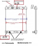 Kühler, Wasserkühler, Nissan Micra, K11, mit Automatikgetriebe