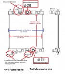 Kühler, Wasserkühler, Nissan Micra, K11, mit Automatikgetriebe