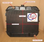 Kühler Neu, Wasserkühler Neu, Opel Commodore A, ccm 2,5 - 2,8