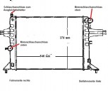 KÜHLER, Wasserkühler, Opel Astra G, Opel Zafira, oh. Klima, Schater