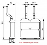 Heizungskühler, Wärmetauscher OPEL, Frontera B & Corsa B, Tigra,