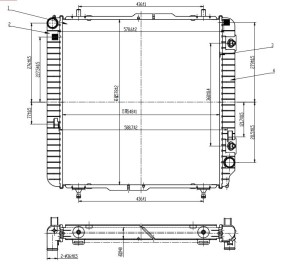 Kühler NR Wasserkühler, Mercedes G Klasse , W463, Bj. 2008 - 2015, Schalter und Automatik