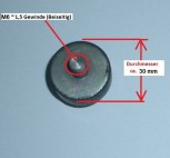Silentblock, Schwingmetall, Gummipuffer, Gummipufferblock - M6 Gewinde